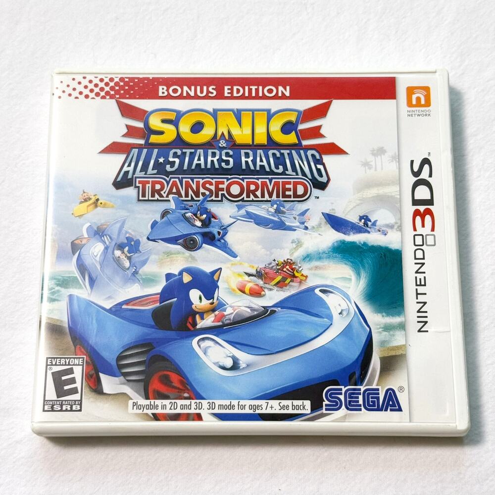Sonic All-Stars Racing Transformed Bonus Edition Nintendo 3DS Game - Tested